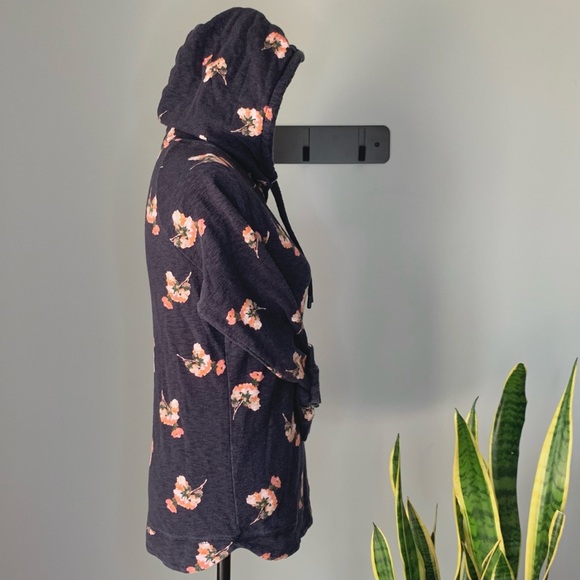 Joules • Navy Posy Floral Print Marlston Hooded Sweatshirt Top • Size 8 - Picture 4 of 11